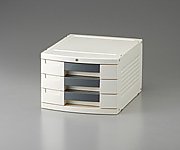 ナビス(アズワン) トレイBOX(鍵付) A4用グレー 290×360×205mm 406H 1個(ご注文単位1個)【直送品】