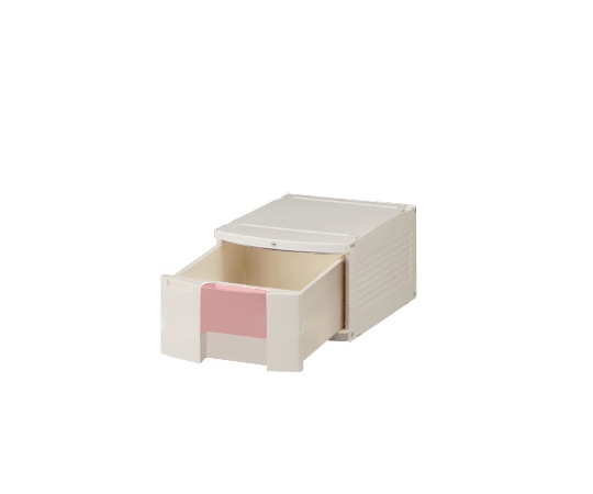 ナビス(アズワン) トレイBOX(鍵付) A4用ピンク 290×360×205mm 402H 1個(ご注文単位1個)【直送品】