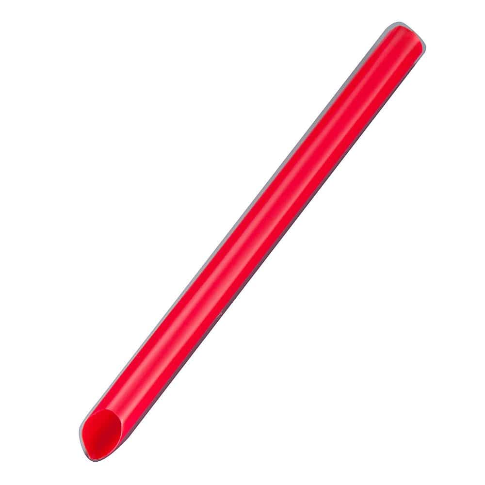 シバセ工業 タピオカストロー 片先ストレート裸 (130本箱入) 赤 No.645 1ケース(ご注文単位1ケース)【直送品】