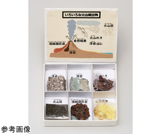大江理工社 ミニ標本シリーズ 火山噴出物6種セット 1箱(ご注文単位1箱)【直送品】