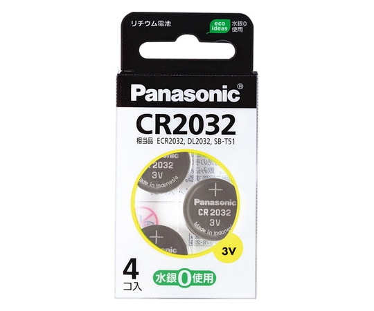 パナソニック リチウム電池 4個パック CR2032/4H 1パック(ご注文単位1パック)【直送品】