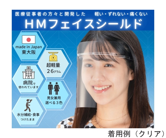 ミノル化学工業 HMフェイスシールド クリア 3個入 (フレーム・シールド各3個) hmfs＿clear＿3set 1セット (ご注文単位1セット) 【直送品】