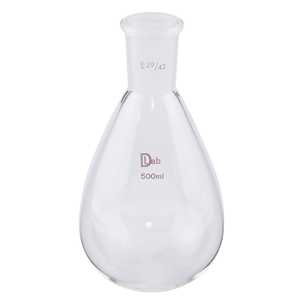 ラブディポット 共通摺合平底ナスフラスコ (硼珪酸ガラス-1) 500mL 29/42 1個 (ご注文単位1個) 【直送品】