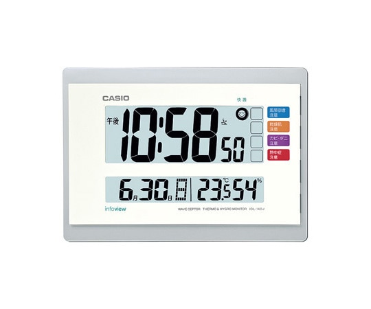 カシオ 生活環境お知らせクロックIDL-140J-7JF 1個 (ご注文単位1個) 【直送品】