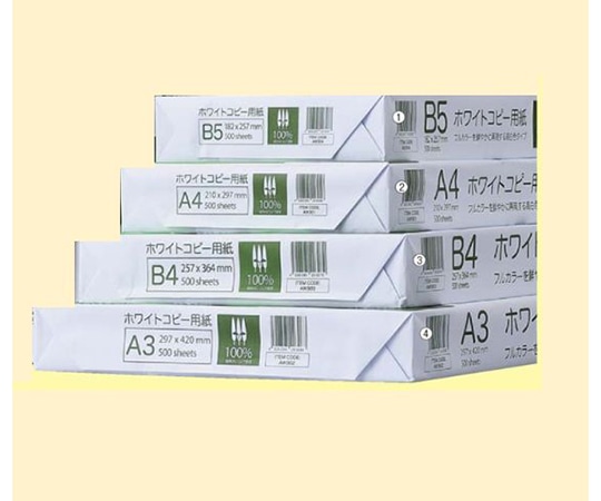 アズワン 高白色コピー用紙 A4 500枚61-755-38-2 1セット (ご注文単位1セット) 【直送品】