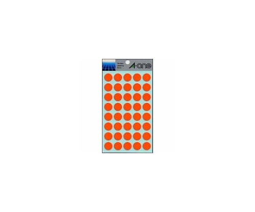 エーワン (A-ONE) カラーラベル 15mm径 橙7025 1パック (ご注文単位1パック) 【直送品】