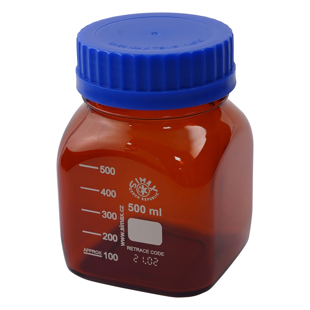 アズワン 広口メディウム瓶 遮光 500mL 滅菌済2080M/H500 1個 (ご注文単位1個) 【直送品】