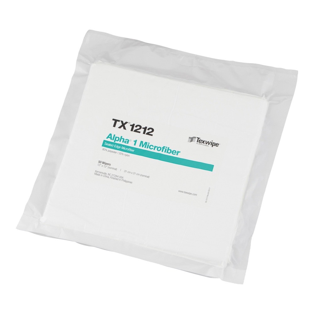 テックスワイプ (Texwipe) アルファ1・クリーンワイパー 300×300mm 未滅菌 100枚入TX1212 1袋 (ご注文単位1袋) 【直送品】