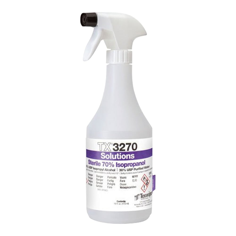 テックスワイプ (Texwipe) 滅菌アルコールスプレー (IPA) 473mL 1箱 (12本入) TX3270 1箱 (ご注文単位1箱) 【直送品】