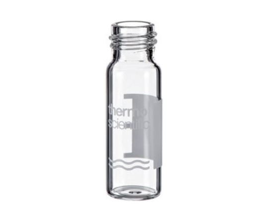 Thermo Fisher Scientific スクリューバイアル (13-425) 透明 ラベル付 4mL 100本入6ASV13-1P 1箱 (ご注文単位1箱) 【直送品】