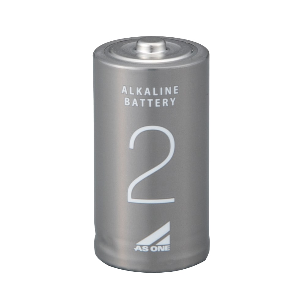 アズワンのアルカリ乾電池 単2 1パック (2本入) 1パック (ご注文単位1パック) 【直送品】