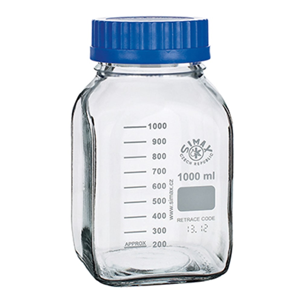 アズワン 広口メディウム瓶 透明 1000mL 滅菌済2080M/1000 1個 (ご注文単位1個) 【直送品】