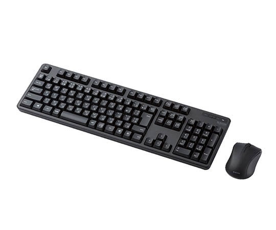 エレコム 無線フルキーボード&マウスTK-FDM106MBK 1セット (ご注文単位1セット) 【直送品】