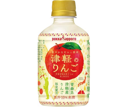 ポッカサッポロフード&ビバレッジ 津軽のリンゴ 280mL 24本 189426 1ケース※軽(ご注文単位1ケース)【直送品】