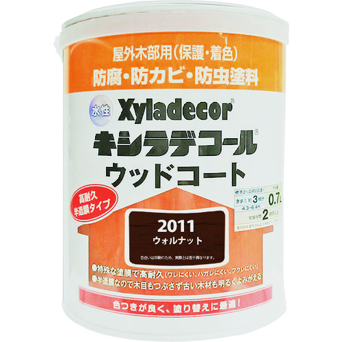 トラスコ中山 KANSAI 水性XDウッドコートS ウォルナット0.7L(ご注文単位1缶)【直送品】