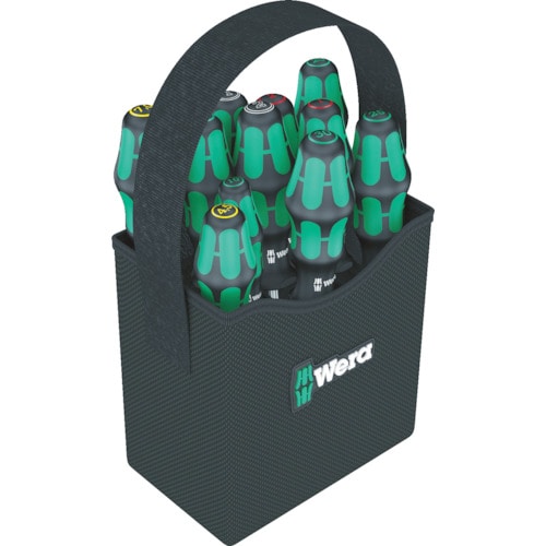 トラスコ中山 Wera 2GO ドライバーセット 持ち手付バッグ入り 11本(ご注文単位1セット)【直送品】