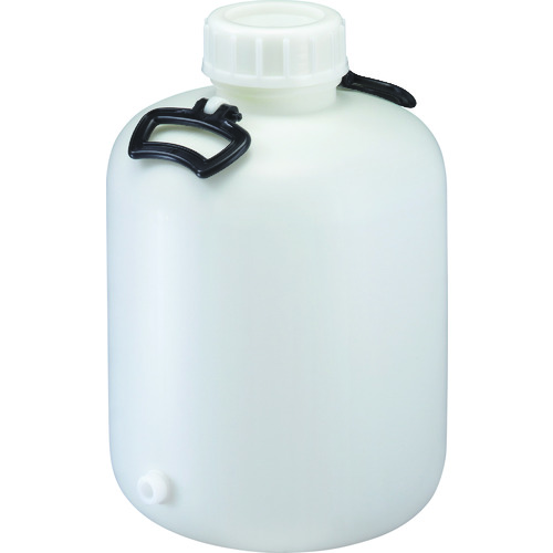 トラスコ中山 瑞穂 ポりタンク 取手付き 広口瓶 20L+3/8ソケット加工 (ソケット付)(ご注文単位1個)【直送品】