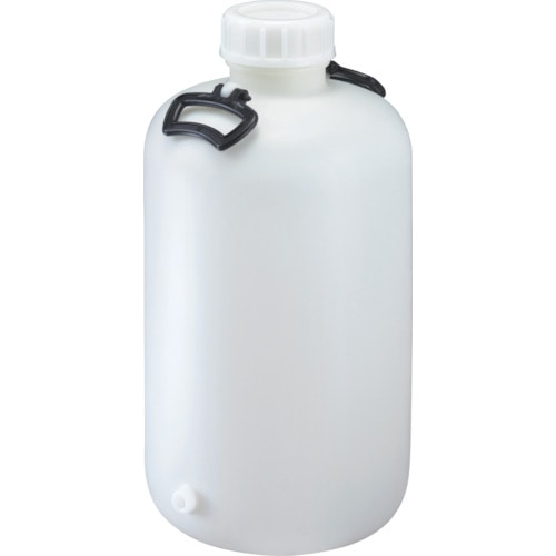 トラスコ中山 瑞穂 ポリタンク 取手付き 広口瓶 30L+3/8ソケット加工 (ソケット付)(ご注文単位1個)【直送品】