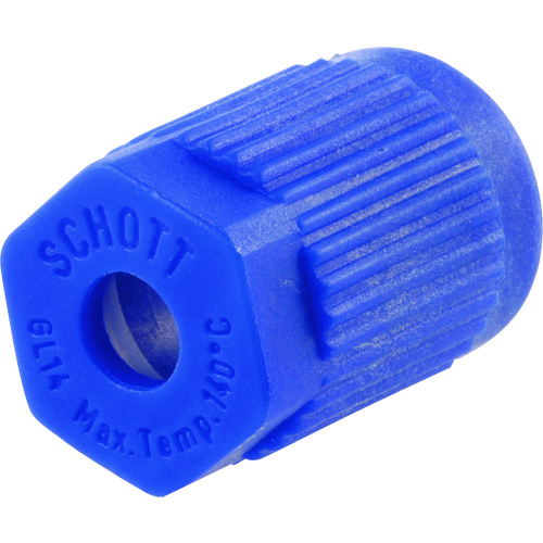 トラスコ中山 SIBATA 青キャップ ねじ口びん2.3ポートキャップ用 GL-14(2個入)(ご注文単位1袋)【直送品】