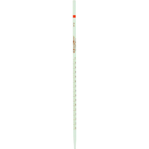 トラスコ中山 SIBATA メスピペット 中間目盛 スーパーグレード 0.3ml 橙(ご注文単位1本)【直送品】