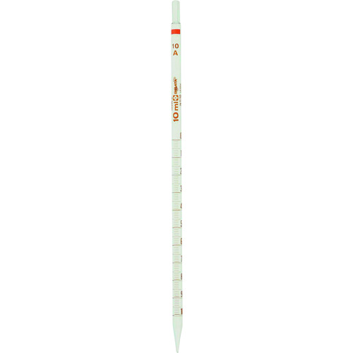 トラスコ中山 SIBATA メスピペット 中間目盛 スーパーグレード 10ml 橙(ご注文単位1本)【直送品】