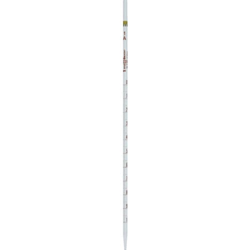 トラスコ中山 SIBATA メスピペット 中間目盛 スーパーグレード 1ml 黄(ご注文単位1本)【直送品】