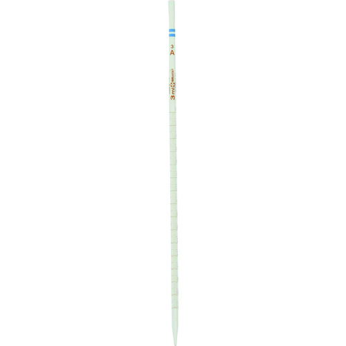 トラスコ中山 SIBATA メスピペット 中間目盛 スーパーグレード 3ml 青2本(ご注文単位1本)【直送品】