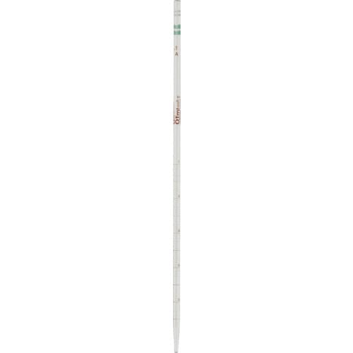 トラスコ中山 SIBATA メスピペット 先端目盛 スーパーグレード 0.1ml 緑2本(ご注文単位1本)【直送品】