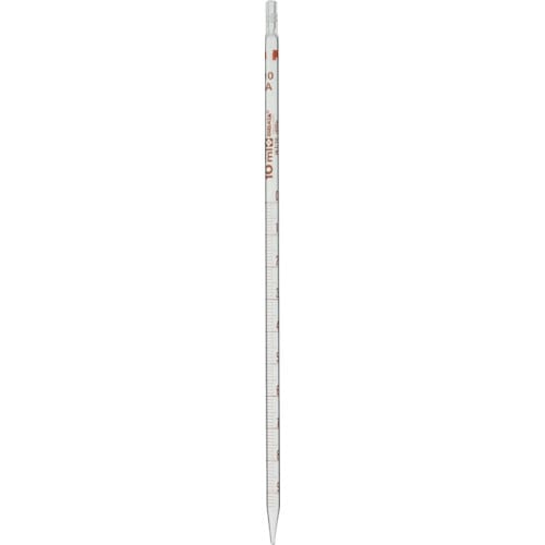 トラスコ中山 SIBATA メスピペット 先端目盛 スーパーグレード 10ml 橙(ご注文単位1本)【直送品】