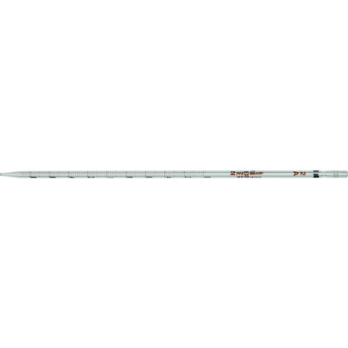 トラスコ中山 SIBATA メスピペット 先端目盛 スーパーグレード 2ml 黒(ご注文単位1本)【直送品】
