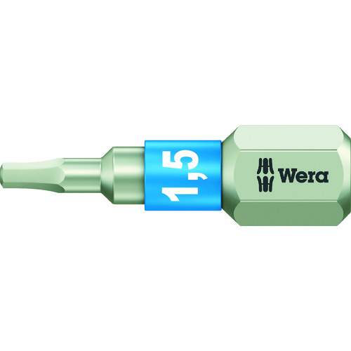 トラスコ中山 Wera 3840/1 ステンレストーションビット ヘキサゴン1.5X25(ご注文単位1本)【直送品】