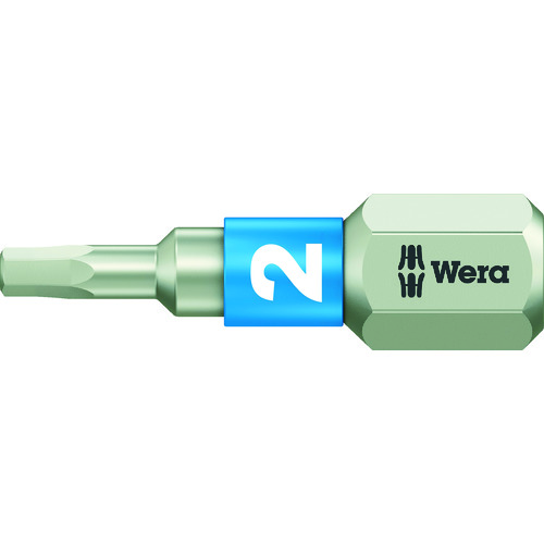 トラスコ中山 Wera 3840/1 ステンレストーションビット ヘキサゴン2.0X25(ご注文単位1本)【直送品】