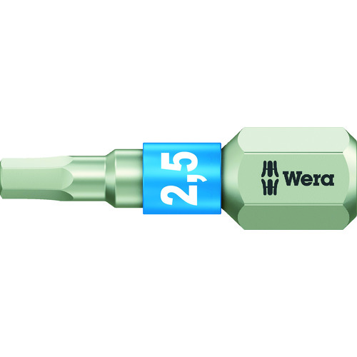 トラスコ中山 Wera 3840/1 ステンレストーションビット ヘキサゴン2.5X25(ご注文単位1本)【直送品】