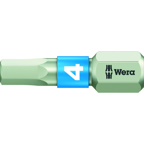 トラスコ中山 Wera 3840/1 ステンレストーションビット ヘキサゴン4.0X25(ご注文単位1本)【直送品】