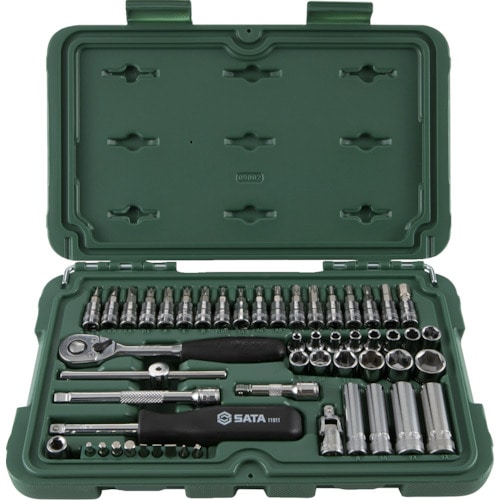 トラスコ中山 SATA 1/4”DRソケットレンチセット(6角タイプ)(ご注文単位1セット)【直送品】