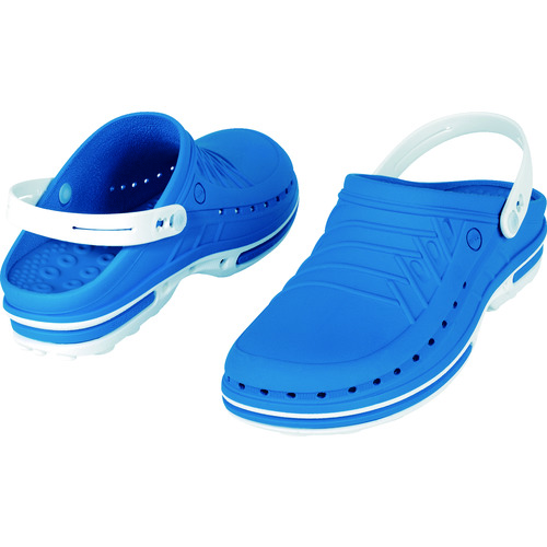 トラスコ中山 WOCK CLOG ブルー 27.5~28.5 オートクレーブ対応134℃(ご注文単位1足)【直送品】