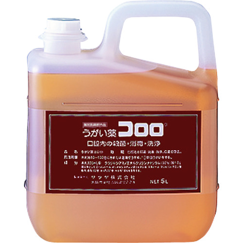 トラスコ中山 サラヤ うがい薬コロロ 5L(ご注文単位1個)【直送品】