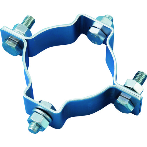 トラスコ中山 緑十字 ポール用標識取付金具(両面表示用) 金具60W 適合径:60.5mmΦ スチール製(ご注文単位1個)【直送品】