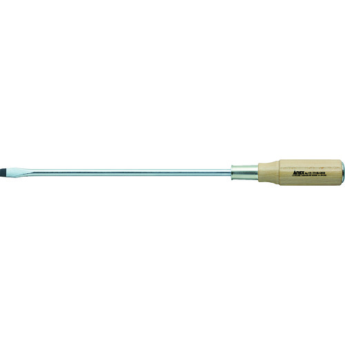 トラスコ中山 アネックス 木柄貫通ドライバー強力級 -10×300(ご注文単位1本)【直送品】