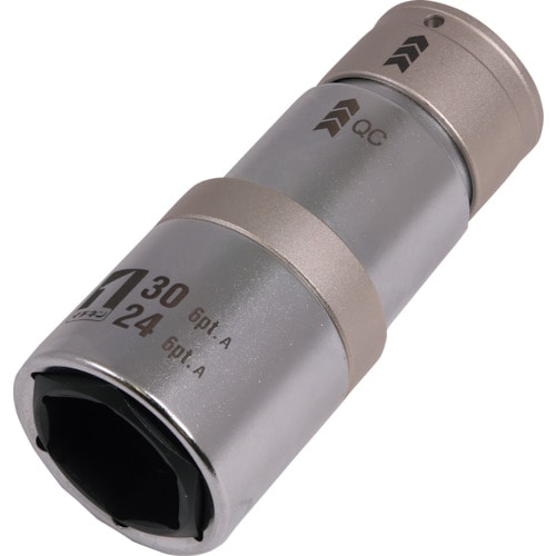トラスコ中山 MUSTTOOL QCソケット ダブル 24/30mm 6角 IM-4W2430I-6K(ご注文単位1個)【直送品】