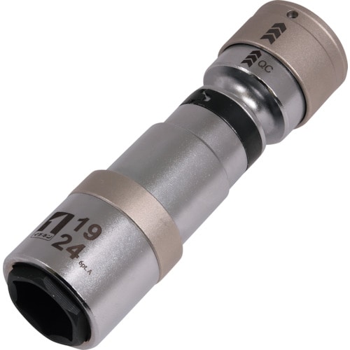 トラスコ中山 MUSTTOOL QCソケット ダブル 19/24 首振 6角 IM-4W1924IUN-6K(ご注文単位1個)【直送品】