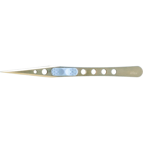 トラスコ中山 ALLEX ピンセット P-1T(チタンコート) 全長125mm(ご注文単位1個)【直送品】