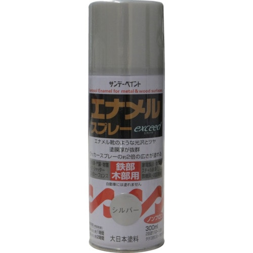 トラスコ中山 サンデーペイント エナメルスプレーEX 300ml シルバー(ご注文単位1本)【直送品】