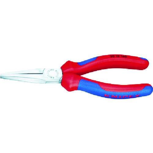 トラスコ中山 KNIPEX 3015-160 ロングノーズプライヤー 全長160mm(ご注文単位1個)【直送品】