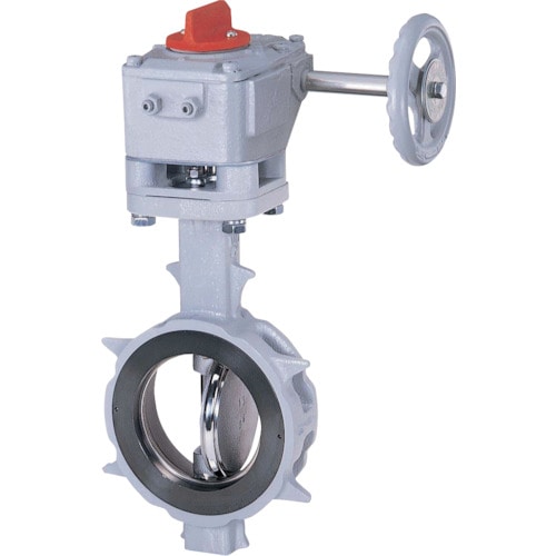 トラスコ中山 巴 バタフライバルブ JIS10K/50A 304YA-2U SCS13A/SCS13A/R-PTFE ギア(ご注文単位1台)【直送品】