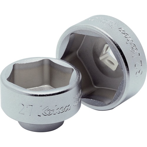 トラスコ中山 コーケン 9.5mm差込 オイルフィルターソケット 全長24mm 30mm(ご注文単位1個)【直送品】