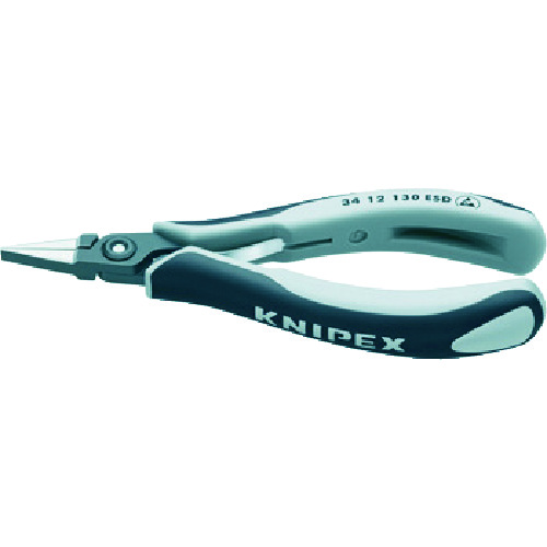 トラスコ中山 KNIPEX ESD精密用プライヤー 半丸 135mm(ご注文単位1個)【直送品】