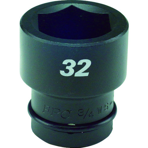 トラスコ中山 FPC インパクト ショート ソケット 差込角19mm 対辺32mm 1.1/4(ご注文単位1個)【直送品】