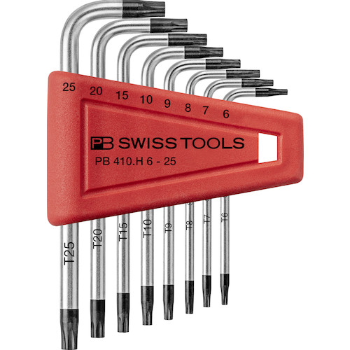 トラスコ中山 PBスイスツールズ 410H/6-25 L型ヘックスローブレンチセット(ご注文単位1セット)【直送品】