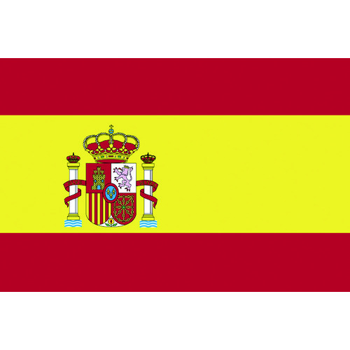 トラスコ中山 東京製旗 国旗No.1(70×105cm) スペイン(紋章入)(ご注文単位1枚)【直送品】